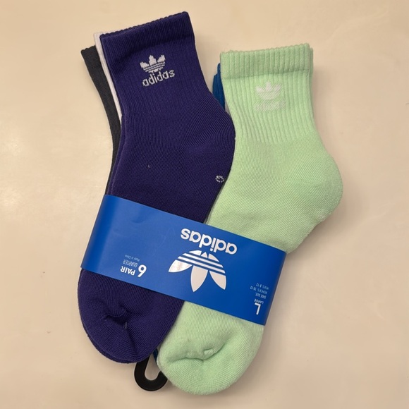 adidas Originals Trefoil 6-Pack Quarter Socks - Picture 2 of 10